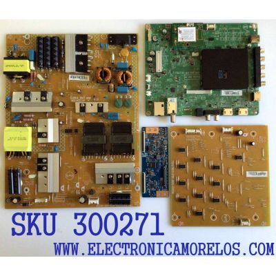 KIT DE TARJETAS PARA TV VIZIO / NUMERO DE PARTE MAIN XFCB06K003 / 715G7740-M02-B00-005T / T-CON 5550T15C07 / DRIVER LNTVFY44CXAC3 / 715G7803-P01-000-002M / FUENTE ADTVF4025AB5 / 715G7728-P01-001-002M / PANEL TPT500J1-HVN07.U / MODELO E50-D1 LTMWUGAS